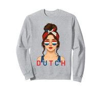 Brunette Dutch Girl Netherlands Flag Dutch Girlfriend Wife Sudadera