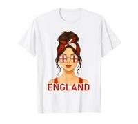 Brunette English Girl England Flag English Girlfriend Wife Camiseta