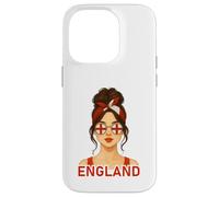 Brunette English Girl England Flag English Girlfriend Wife Carcasa para iPhone 14 Pro