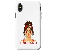 Brunette English Girl England Flag English Girlfriend Wife Carcasa para iPhone X/XS