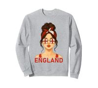 Brunette English Girl England Flag English Girlfriend Wife Sudadera