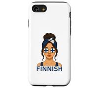Brunette Finnish Girl Finland Flag Finnish Girlfriend Wife Carcasa para iPhone SE (2020) / 7 / 8