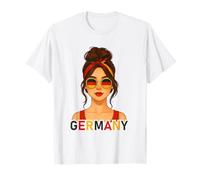 Brunette German Girl Germany Flag German Girlfriend Wife Camiseta