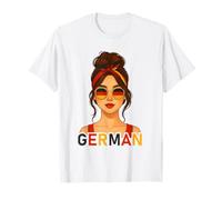 Brunette German Girl Germany Flag German Girlfriend Wife Camiseta
