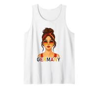 Brunette German Girl Germany Flag German Girlfriend Wife Camiseta sin Mangas