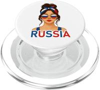 Brunette Russian Girl Russia Flag Russian Girlfriend Wife PopSockets PopGrip para MagSafe