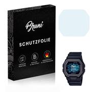 Bruni Película Protectora compatible con Casio GBX-100NS-1ER Protector Película, claro Lámina Protectora (2X)