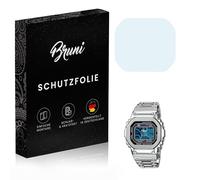 Bruni Película Protectora compatible con Casio GMW-B5000D-1ER Protector Película, claro Lámina Protectora (2X)