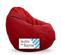 Bruni Puf Classico L en rojo - Puf XL con saco interior para leer, funda extraíble, apto para alimentos, perlas EPS como relleno de bean bag bag de Alemania
