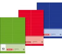 Brunnen 1043935 - Cuaderno para vocabulario (tamaño A5, 32 hojas, de rayas, con línea divisoria)