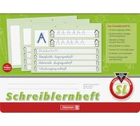 Brunnen 1044040 - Cuaderno de caligrafía (A4, horizontal, diseño de línea en dos tamaños, 16 hojas)