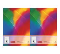 BRUNNEN 104438202 - Cuaderno escolar (A4, 32 hojas, a rayas, línea 2, clase 2) (Paquete de 2)