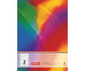Brunnen 104498202 - Cuaderno escolar (A4, 16 hojas, a rayas, línea 2, clase 2)