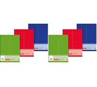 BRUNNEN 1046925 Libreta de vocabulario (A6, 32 hojas, rayada, con línea de división, 1 unidad (Paquete de 2)