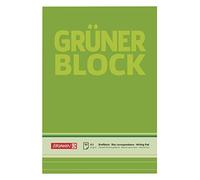 Brunnen 1052437 - Bloc de notas (A5, a rayas, 50 hojas, 60 gm²), Cuaderno Pequeño, Libreta de Notas, color verde
