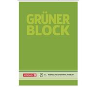 Brunnen 1052636 - Bloc de notas (A4, en blanco, 50 hojas, 60 g/m²), color verde