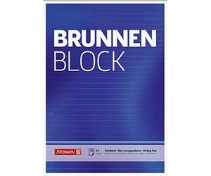 Brunnen 1052757 Carta/bloc de notas/la fuente bloque (A4, de rayas, 50 hojas, 70 g/m², 2 orificios)