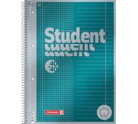 Brunnen 1067174 Bloc de notas Student Premium Duo, portada de calidad con efecto metálico A4