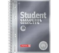 Brunnen 1067174 Bloc de notas Student Premium Duo, portada de calidad con efecto metálico A5