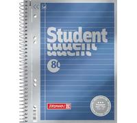Brunnen 1067174 Bloc de notas Student Premium Duo, portada de calidad con efecto metálico A5