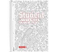 Brunnen 1067427 Student - Bloc de notas, A4, cuadriculado, 27 líneas, 90 g/m², 80 hojas