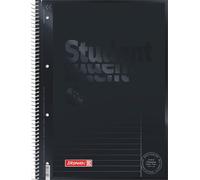 Brunnen 1067925190 Bloc de notas para estudiantes, negro, A4 forrado, 90 g/M ²- 25, 80 hojas