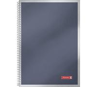 Brunnen 106793480 espiral cuaderno Vivendi metálico (Hard Cover Cubierta, A4, cuadriculado con borde y cabecera, 100 hojas) 1 pieza Negro