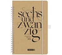 BRUNNEN 1070290036 | Buchkalender Familienplaner 2026 "Sechsundzwanzig" | A5, Papier