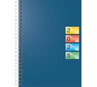 BRUNNEN Agenda DATAline modelo 796 40 (2025), 2 páginas = 1 semana, A5, 128 páginas, tapa de cartón, azul