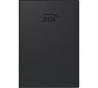 BRUNNEN Agenda de bolsillo, modelo 712 2026, A7, plástico, negro