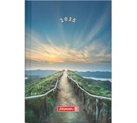 BRUNNEN Agenda de bolsillo modelo 731 (2025) Mountain Trail, 2 páginas = 1 semana, A6, 144 páginas, cubierta gráfica, multicolor