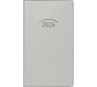 BRUNNEN Agenda de bolsillo, modelo 751 2026, A6, plástico, plata