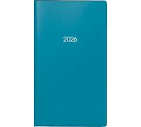 BRUNNEN Agenda de bolsillo, modelo 753 2026, A6, plástico, color azul petróleo