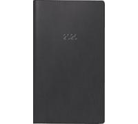 BRUNNEN Agenda de bolsillo, modelo 755 2026, A6 horizontal, plástico, negro
