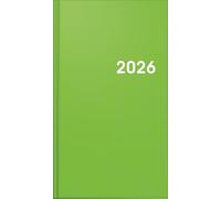 BRUNNEN Agenda de bolsillo, modelo 756 2026, A6, plástico, verde claro