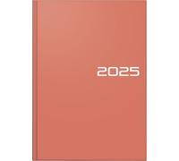 BRUNNEN Agenda de libro modelo 795 (2025), 1 página = 1 día, A5, 352 páginas, tapa balacron, coral