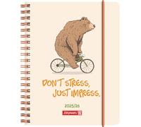 BRUNNEN Agenda escolar 2025/2026 "Bear", A6, plástico