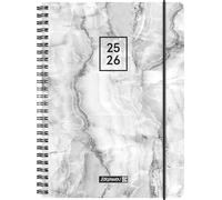 BRUNNEN Agenda escolar 2025/2026 "Grey Marble", A5, plástico