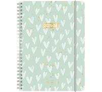BRUNNEN Agenda Escolar 2025/2026 "Hearts" | A5, plástico
