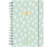 BRUNNEN Agenda Escolar 2025/2026 "Hearts" | A5, plástico