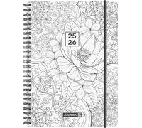 BRUNNEN Agenda escolar (2025/2026) "ZENart", 2 páginas = 1 semana, A5, 208 páginas, cubierta de polipropileno