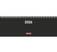 BRUNNEN Agenda horizontal Mod. 772 2026 | 297 × 105 mm, cartón, negro