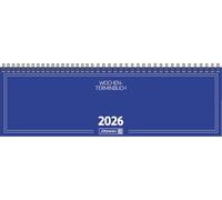BRUNNEN Agenda horizontal Mod. 774 2026 | 326 × 102 mm, cartón, azul