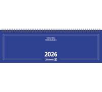 BRUNNEN Agenda horizontal Mod. 775 2026 | 420 × 137 mm, cartón, azul