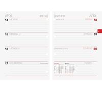 BRUNNEN Agenda semanal de repuesto modelo 731 (2025), 2 páginas = 1 semana, A6, 176 páginas