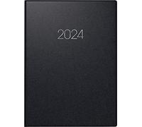 BRUNNEN Agenda semanal modelo 796 2024 2 2 páginas = 1 semana tamaño de la hoja 14,8 x 20,8 cm, color negro