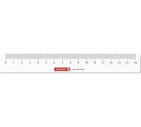 Brunnen Baier & Schneider VE10 - Regla de poliestirol, 16 cm, transparente