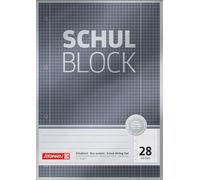 BRUNNEN Bloc escolar Premium | A4, líneas 28, 50 hojas, gris
