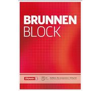 Brunnen Bloque de papel, A4, de cuadros, 70 q/qm, 50 Unidades, blanco