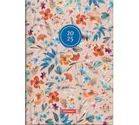 BRUNNEN Calendario de libro Botanical modelo 796 (2025), 2 páginas = 1 semana, A5, 128 páginas, portada gráfica, multicolor